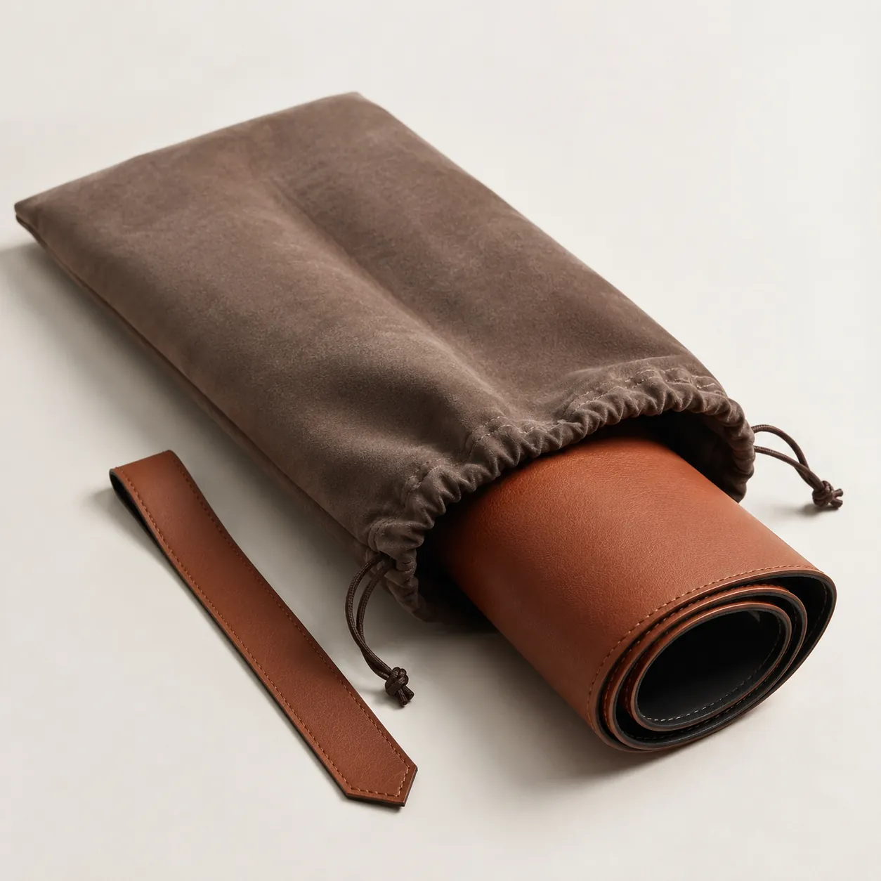 Velvet Pouch Packaging for custom leather products