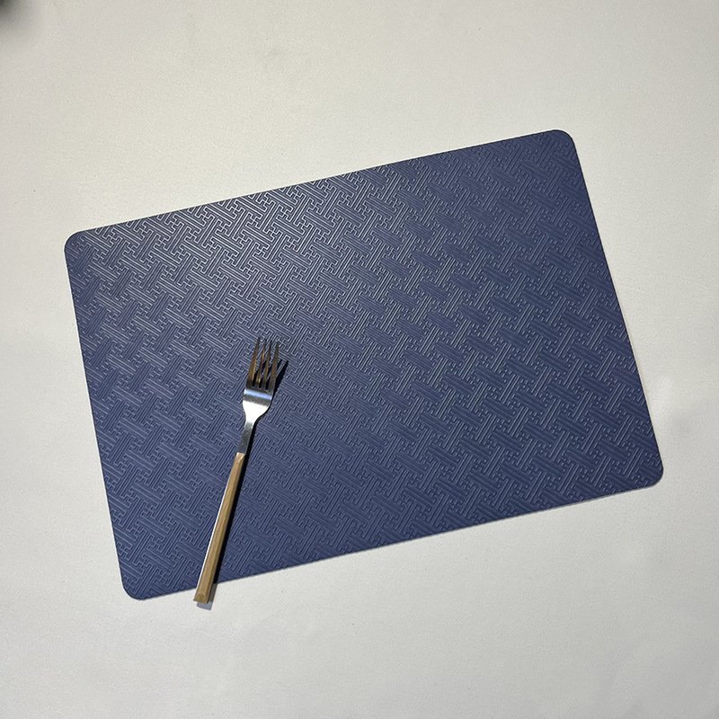 Custom Square Woven Leather Placemat Set detail