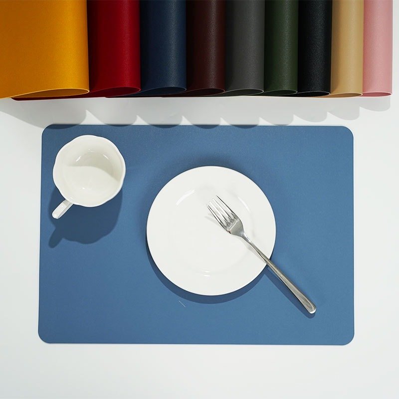 Custom Solid Rectangular Leather Placemat