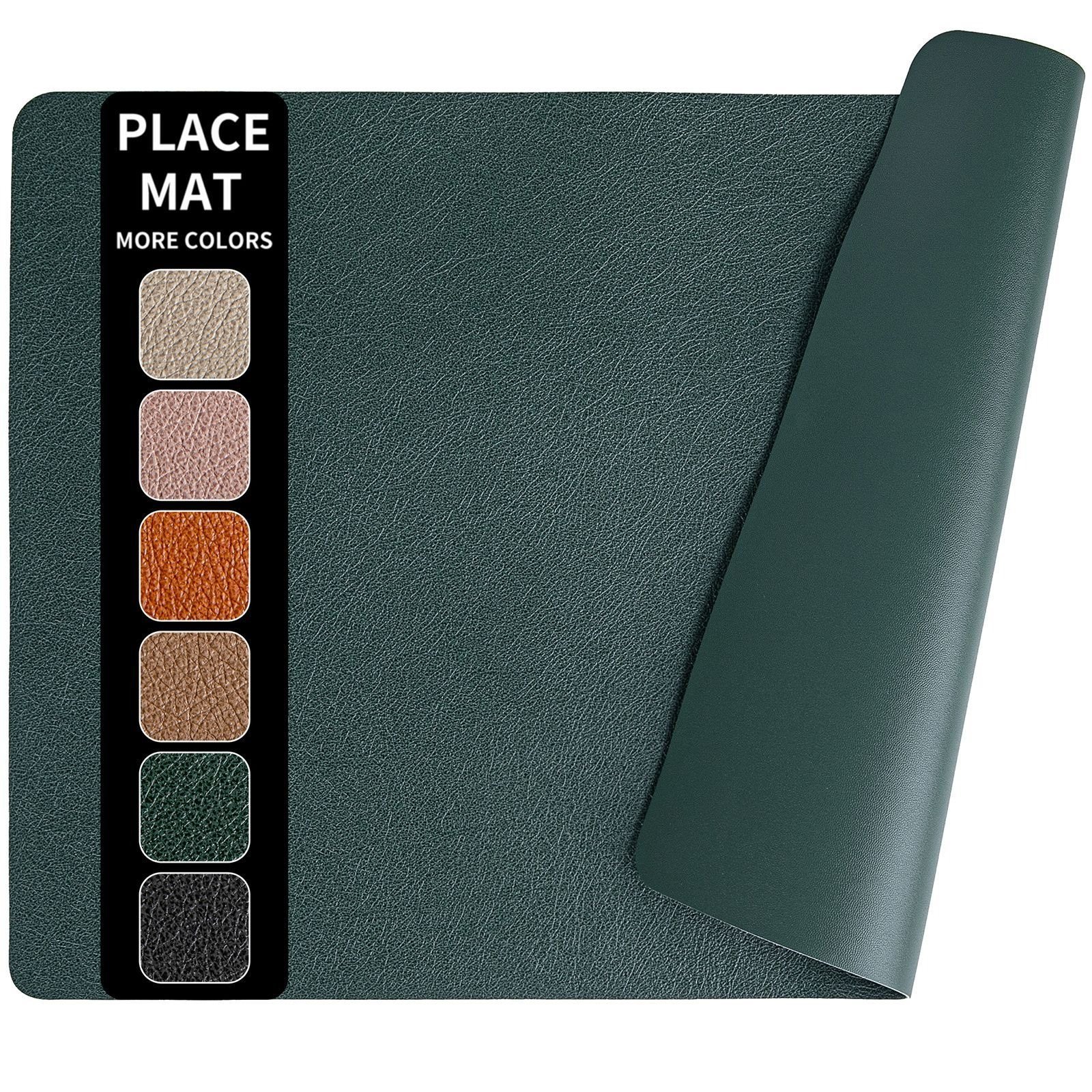 Custom Plain Rectangular Leather Placemat