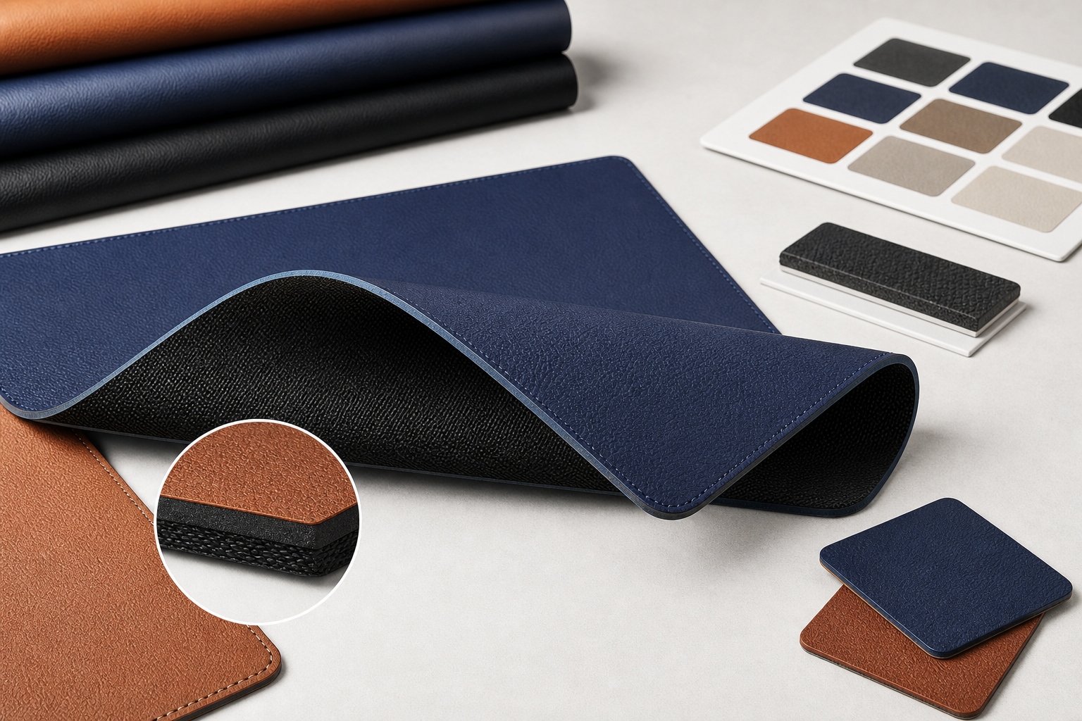 PU Leather + Rubber Desk Mats