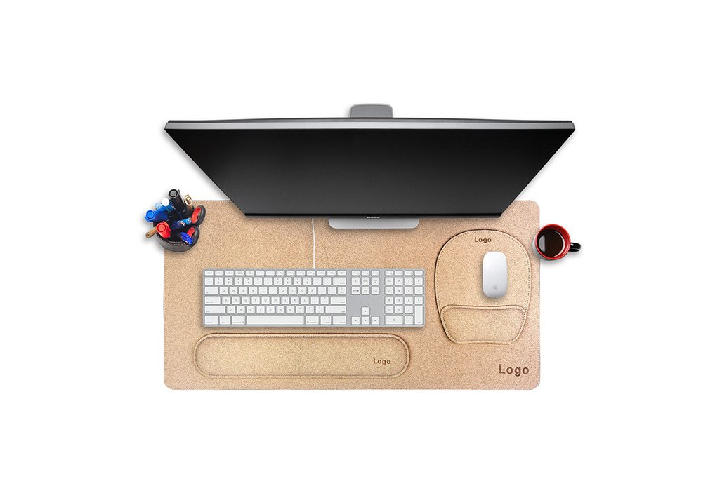 3-in-1 Cork Desk Pad Set with Ergonomic Supports product detail 5