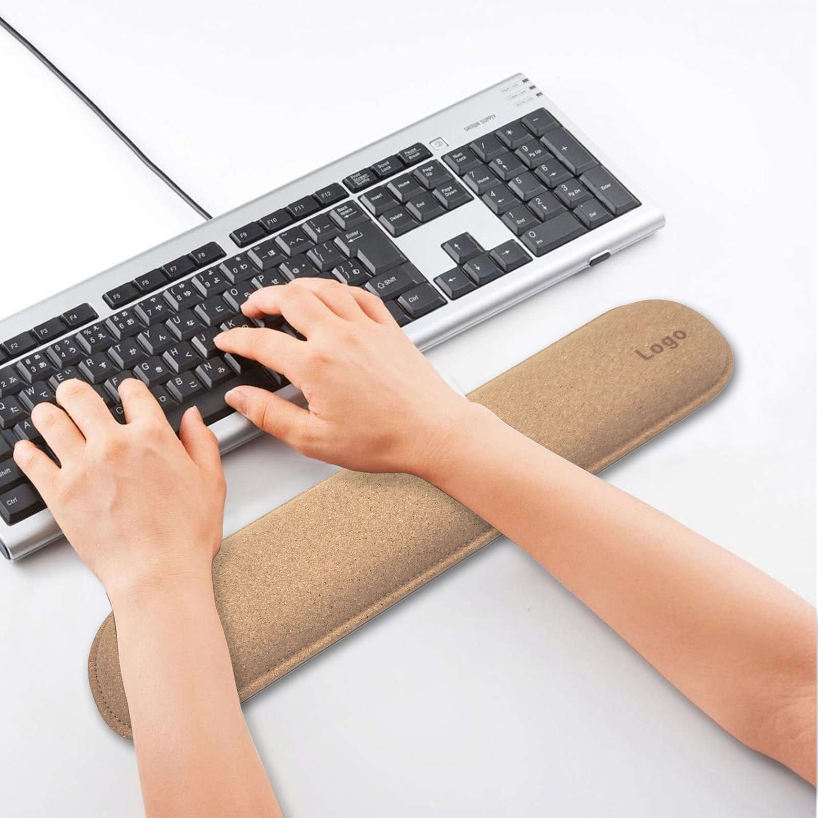 3-in-1 Cork Desk Pad Set with Ergonomic Supports detail