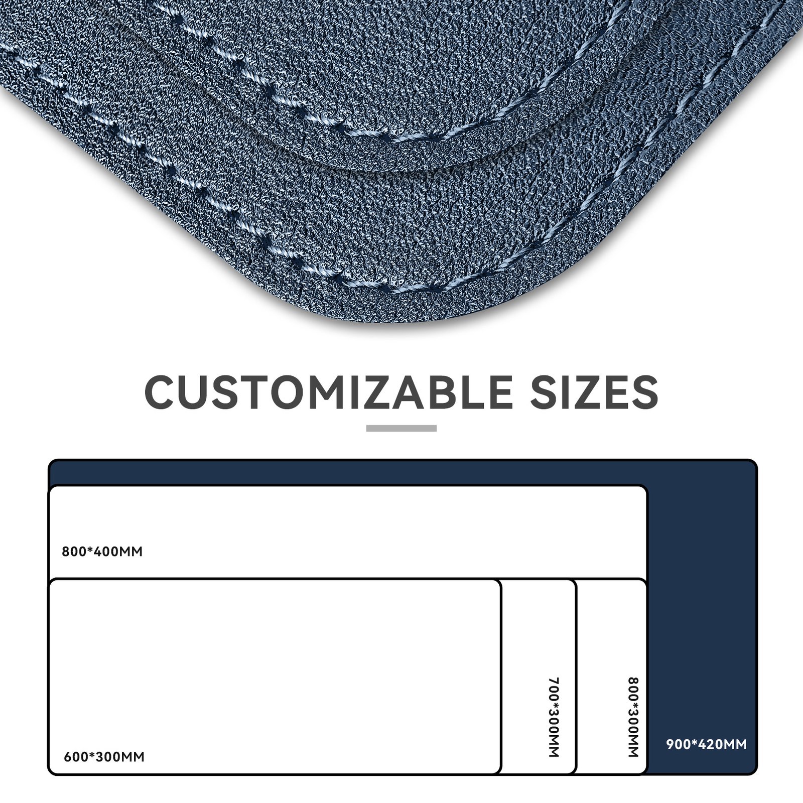800 x 400mm Cork Desk Pad with Rubber Base detail