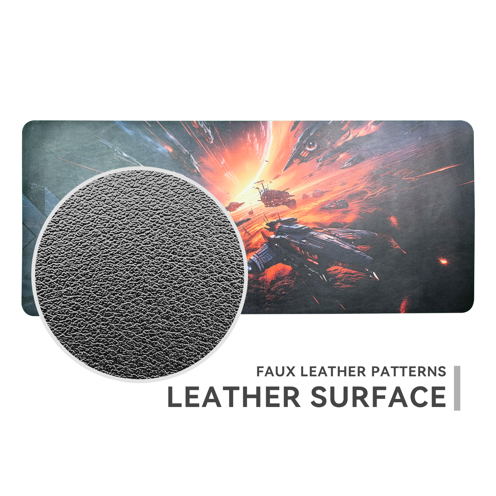 Anti-Slip Rubber Based Leather Office Desk Pad detail