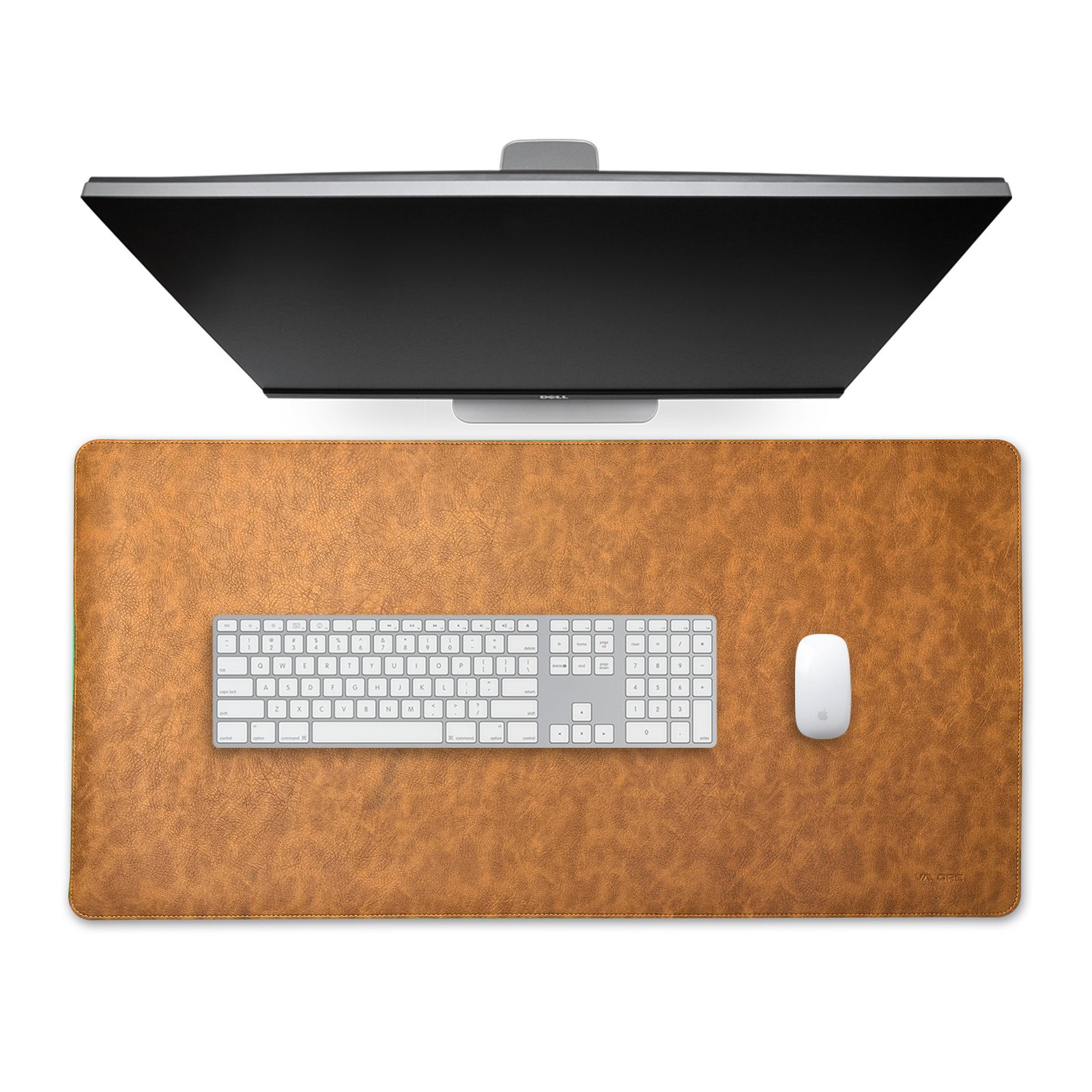 Dual-Sided Vintage Look Leather Desk Mat detail