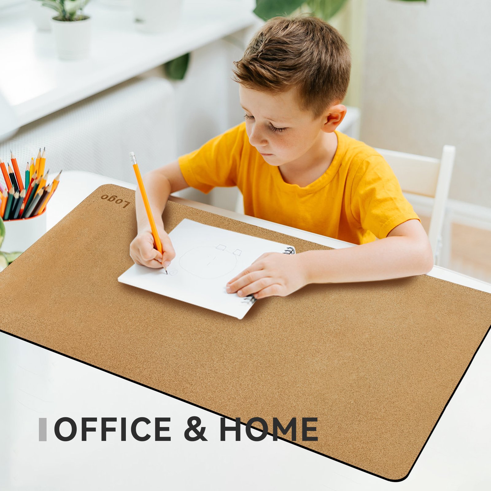 Eco-Friendly Cork Desk Pad with Non-Slip Base detail