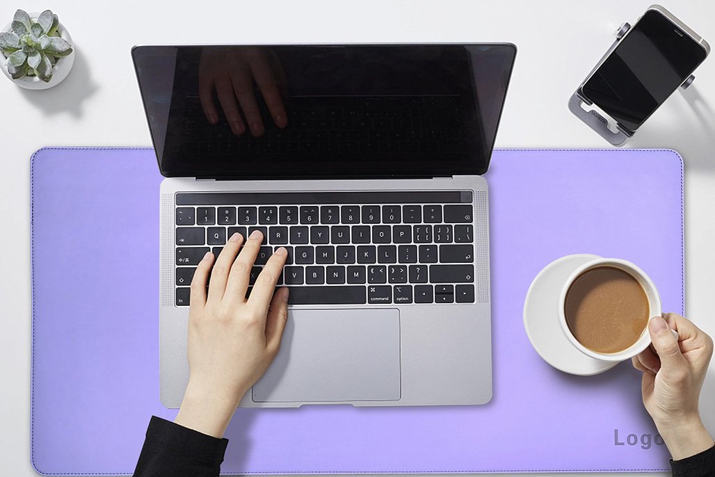 Premium Silicone Leather Desk Mat with Rubber Base product detail 3