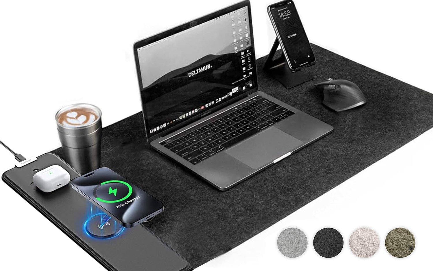 Premium Silicone Leather Desk Mat with Rubber Base product detail 10