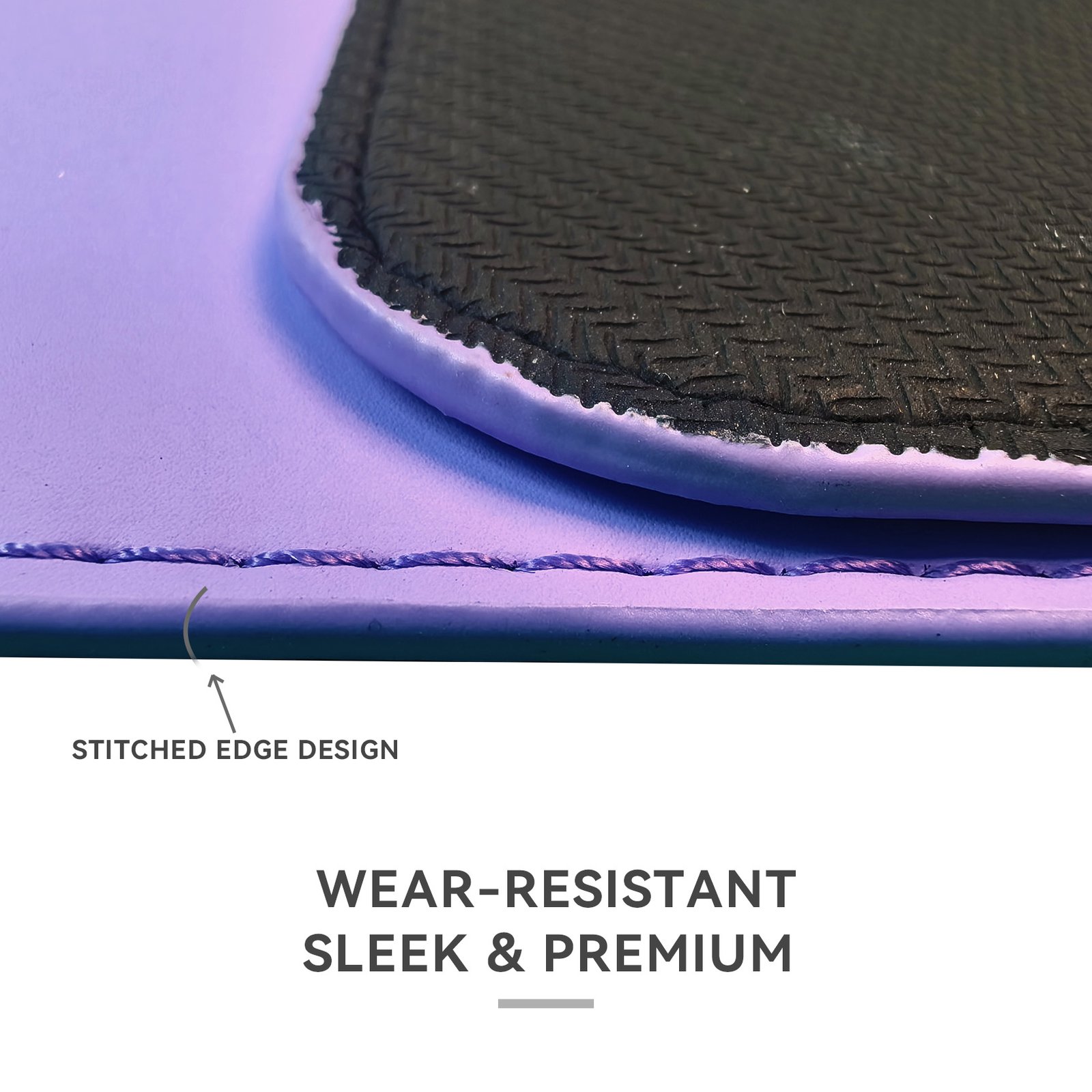 Premium Silicone Leather Desk Mat with Rubber Base detail