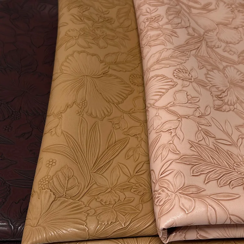 Embossed 3D PVC Leather material sample