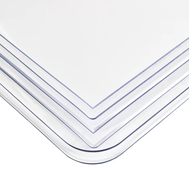 Transparent PVC material sample
