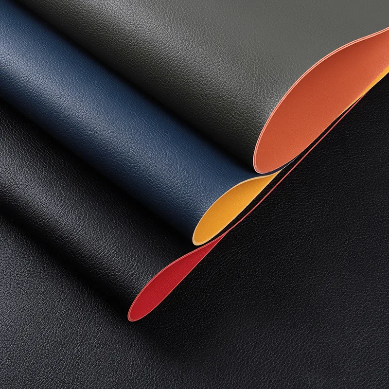 Two-Tone Lychee Grain Desk Mat Leather material sample