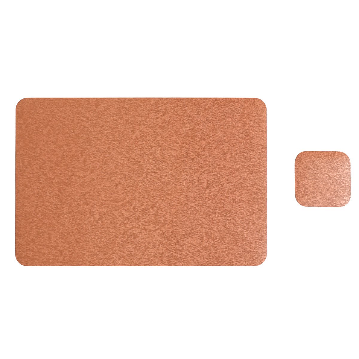 Custom Double-Sided Lychee Grain Square Hotel Leather Placemat detail