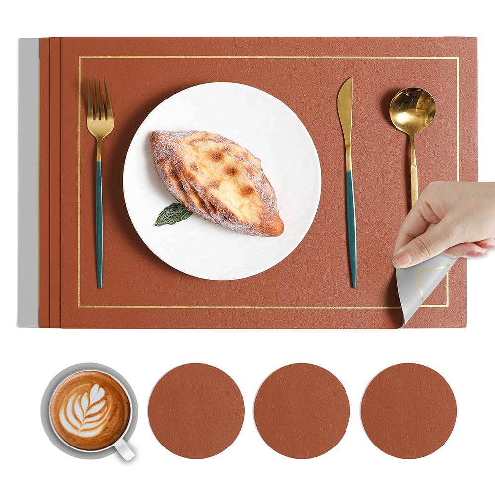 Custom Double-Sided Square Leather Placemat