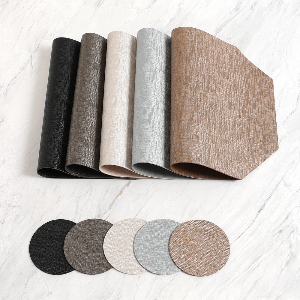 Custom Polygon Leather Placemat detail