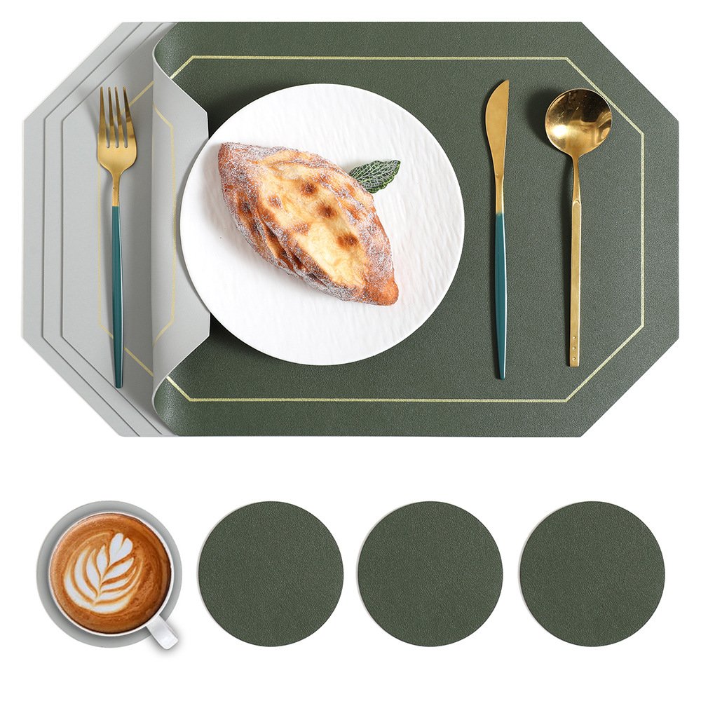 Custom European-Style Irregular Leather Placemat